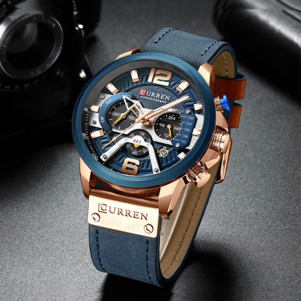 CURREN M8329 Casual Sport Leather Watch for Men