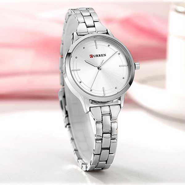 CURREN 9019 Women Casual Fashion Quartz Wristwatches silver