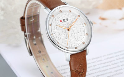 CURREN 9046 Leather Watch For Women